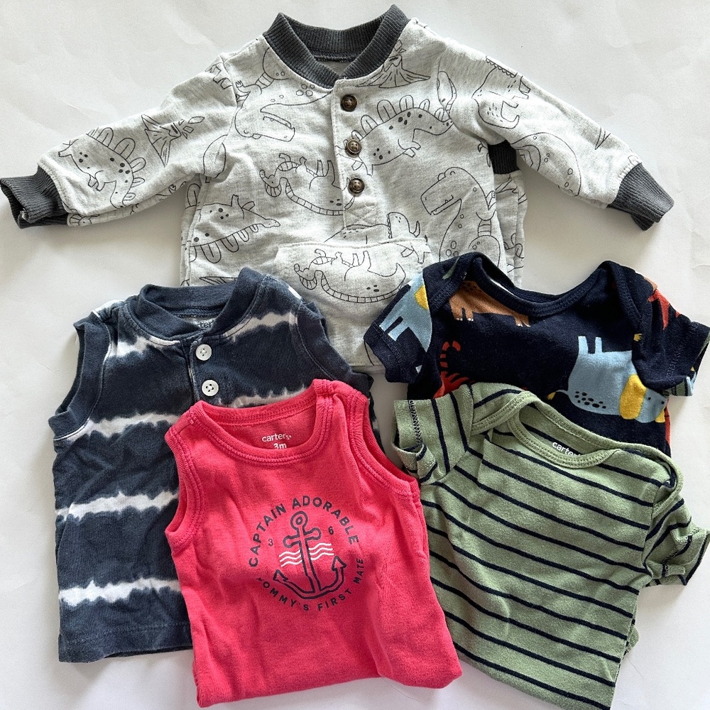 Baby Boy Onesies Size 3M Clothing Bundle